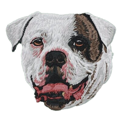 【アメリカンブルドッグ_1】Dog刺繍ワッペン nui tag アメリカンブルドッグ