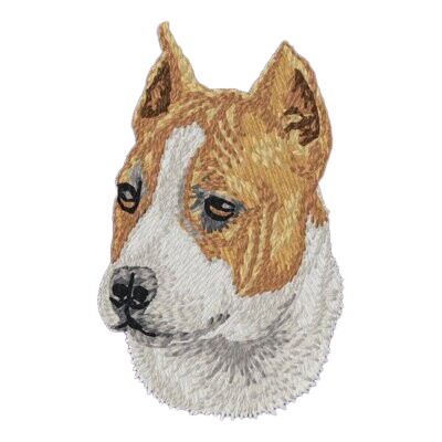 【アメリカンスタッフォードシャーテリア_3】Dog刺繍ワッペン nui tag アメリカンスタッフォードシャーテリア