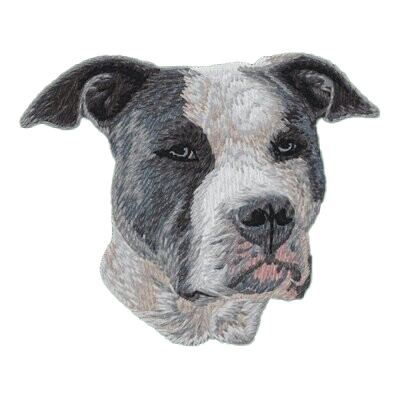【アメリカンスタッフォードシャーテリア_1】Dog刺繍ワッペン nui tag アメリカンスタッフォードシャーテリア