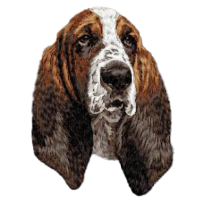 【バセットハウンド_1】Dog刺繍ワッペン nui tag バセットハウンド