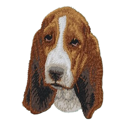 【バセットハウンド_3】Dog刺繍ワッペン nui tag バセットハウンド