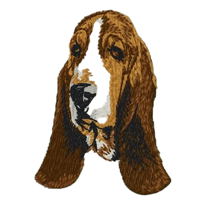 【バセットハウンド_4】Dog刺繍ワッペン nui tag バセットハウンド