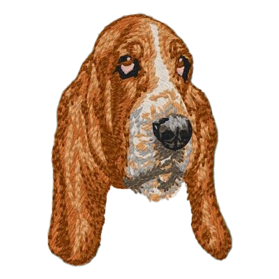 【バセットハウンド_5】Dog刺繍ワッペン nui tag バセットハウンド