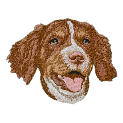 【ブリタニ―_2】Dog刺繍ワッペン nui tag ブリタニ―