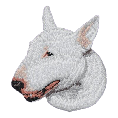 【ブルテリア_1】Dog刺繍ワッペン nui tag ブルテリア