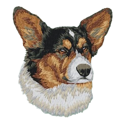 【カーディガンウェールズコーギー_1】Dog刺繍ワッペン nui tag カーディガンウェールズコーギー