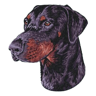 【ドーベルマン_2】Dog刺繍ワッペン nui tag ドーベルマン