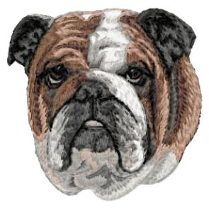 【イングリッシュ・ブルドッグ_1】Dog刺繍ワッペン nui tag イングリッシュ・ブルドッグ