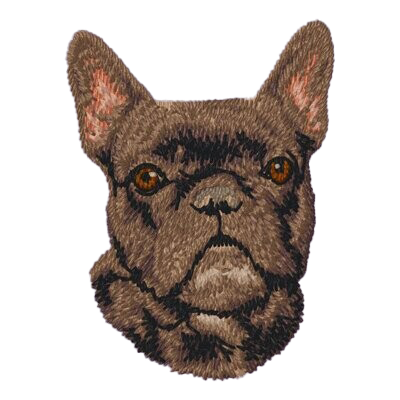 【フレンチブルドッグ_8】Dog刺繍ワッペン nui tag フレンチブルドッグ