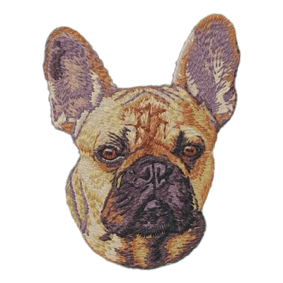 【フレンチブルドッグ_1】Dog刺繍ワッペン nui tag フレンチブルドッグ