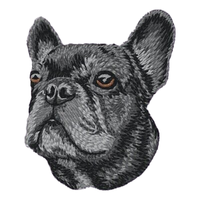 【フレンチブルドッグ_6】Dog刺繍ワッペン nui tag フレンチブルドッグ