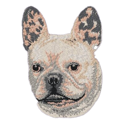 【フレンチブルドッグ_5】Dog刺繍ワッペン nui tag フレンチブルドッグ