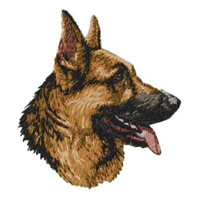 【ジャーマンシェパード_1】Dog刺繍ワッペン nui tag ジャーマンシェパード