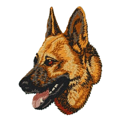 【ジャーマンシェパード_2】Dog刺繍ワッペン nui tag ジャーマンシェパード