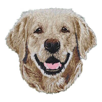 【ゴールデンレトリバー_2】Dog刺繍ワッペン nui tag ゴールデンレトリバー