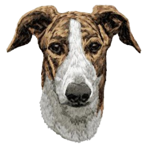 【ハンガリアングレイハウンド_1】Dog刺繍ワッペン nui tag ハンガリアングレイハウンド