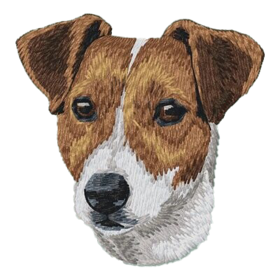 【ジャック・ラッセル・テリア_1】Dog刺繍ワッペン nui tag ジャック・ラッセル・テリア