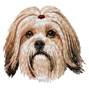 【ラサ・アプソ_1】Dog刺繍ワッペン nui tag ラサ・アプソ