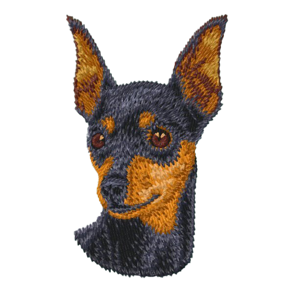【ミニチュアピンシャー_1】Dog刺繍ワッペン nui tag ミニチュアピンシャー