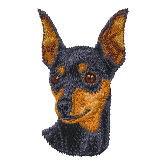 【ミニチュアピンシャー_1】Dog刺繍ワッペン nui tag ミニチュアピンシャー