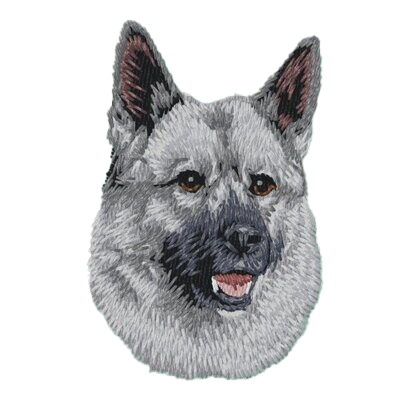 【ノルウェジアン・エルクハウンド_1】Dog刺繍ワッペン nui tag ノルウェジアン・エルクハウンド