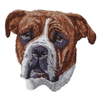 【オールド・イングリッシュ・ブルドッグ_1】Dog刺繍ワッペン nui tag オールド・イングリッシュ・ブルドッグ
