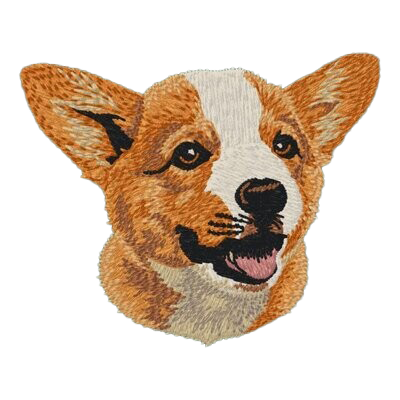 【ウェルシュ・コーギー・ペンブローク_1】Dog刺繍ワッペン nui tag ウェルシュ・コーギー・ペンブローク