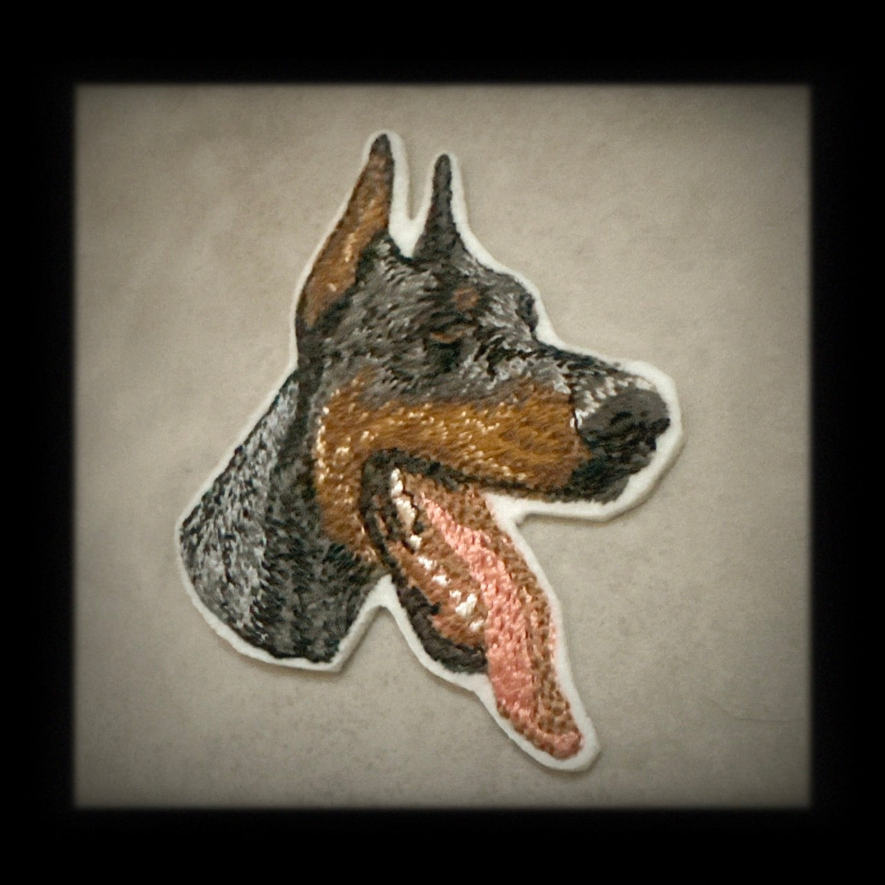 【ドーベルマン_1】Dog刺繍ワッペン nui tag ドーベルマン