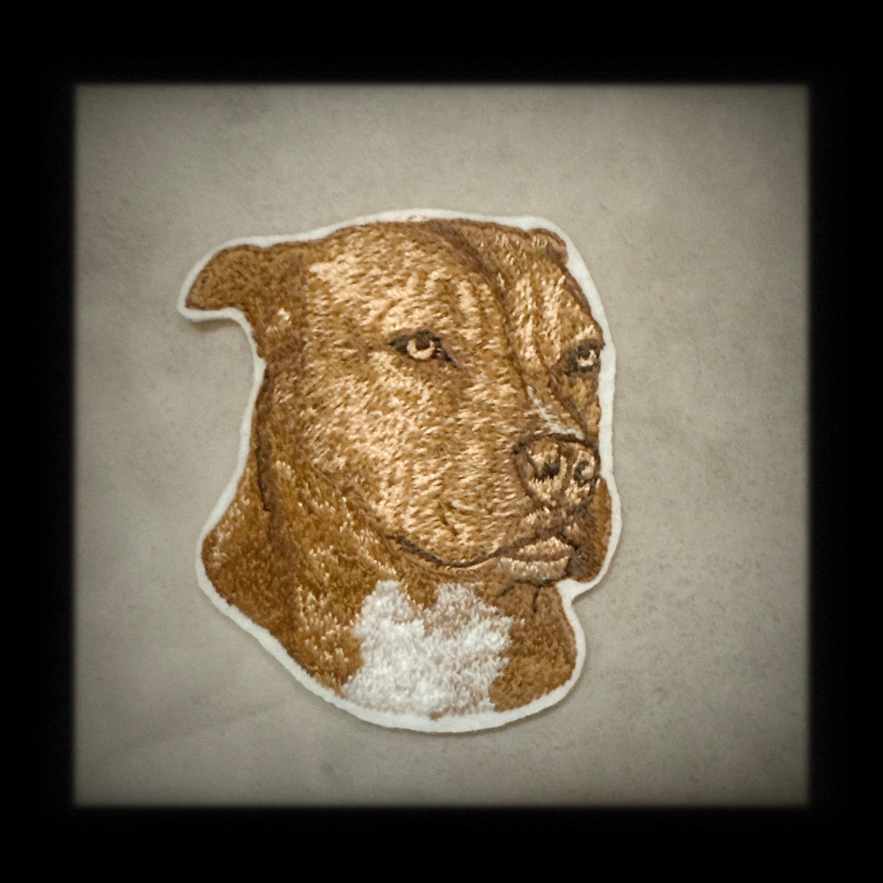 【アメリカンピットブルテリア_1】Dog刺繍ワッペン nui tag アメリカンピットブルテリア