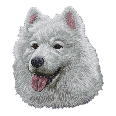 【サモエド_1】Dog刺繍ワッペン nui tag サモエド