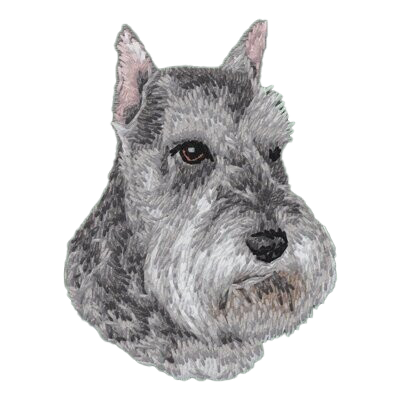 【シュナウザー_2】Dog刺繍ワッペン nui tag シュナウザー