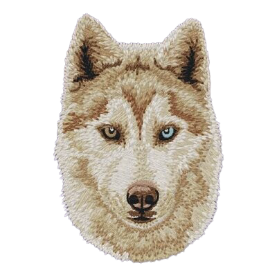 【シベリアンハスキー_1】Dog刺繍ワッペン nui tag シベリアンハスキー