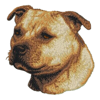 【スタッフォードシャー・ブル・テリア_1】Dog刺繍ワッペン nui tag スタッフォードシャー・ブル・テリア