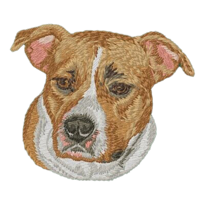 【スタッフォードシャー・ブル・テリア_2】Dog刺繍ワッペン nui tag スタッフォードシャー・ブル・テリア