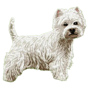 【ウエスト・ハイランド・ホワイト・テリア_3】Dog刺繍ワッペン nui tag ウエスト・ハイランド・ホワイト・テリア