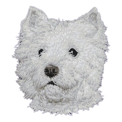 【ウエスト・ハイランド・ホワイト・テリア_2】Dog刺繍ワッペン nui tag ウエスト・ハイランド・ホワイト・テリア