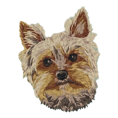 【ヨークシャーテリア_1】Dog刺繍ワッペン nui tag ヨークシャーテリア
