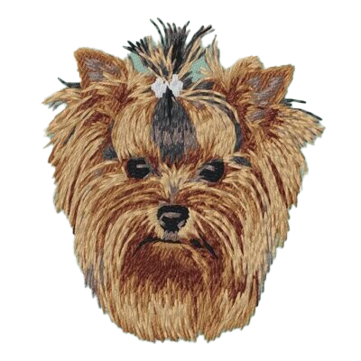 【ヨークシャーテリア_4】Dog刺繍ワッペン nui tag ヨークシャーテリア