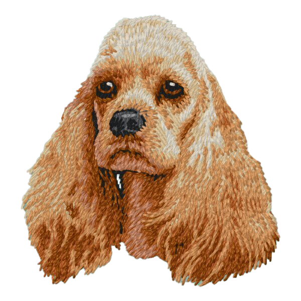【アメリカンコッカースパニエル_1】Dog刺繍ワッペン nui tag アメリカンコッカースパニエル