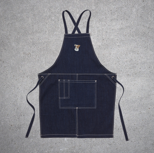 DOG刺繍　キャンバス＆ツイル エプロン（クロスタイプ）