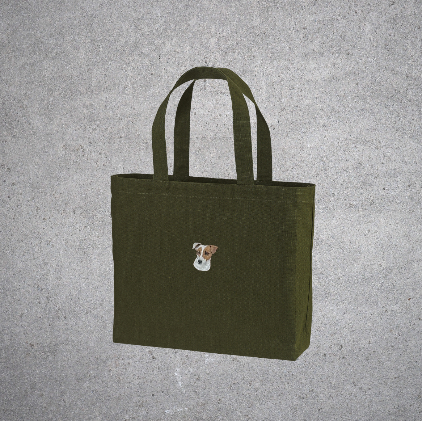 DOG刺繍　キャンバス トートバッグ（大）