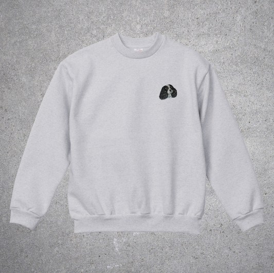DOG刺繍　クルーネック スウェット（裏起毛）15.0オンス