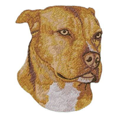 【アメリカンピットブルテリア_1】Dog刺繍ワッペン nui tag アメリカンピットブルテリア