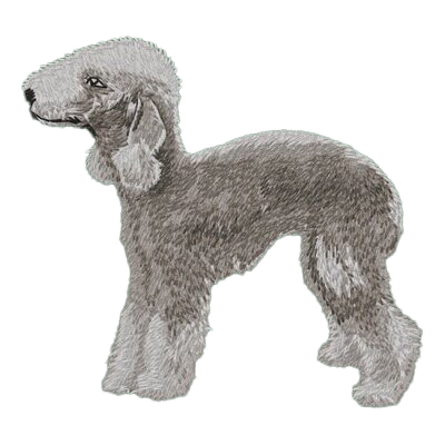 【ベドリントンテリア_1】Dog刺繍ワッペン nui tag ベドリントンテリア