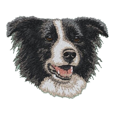 【ボーダーコリー_2】Dog刺繍ワッペン nui tag ボーダーコリー