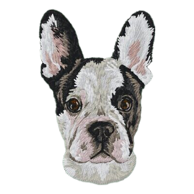 【フレンチブルドッグ_7】Dog刺繍ワッペン nui tag フレンチブルドッグ