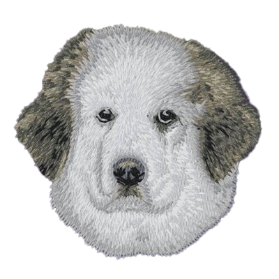 【グレート・ピレニーズ_1】Dog刺繍ワッペン nui tag グレート・ピレニーズ