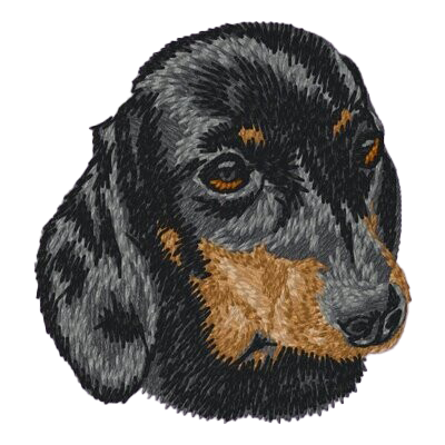 【ミニチュアダックスフント_1】Dog刺繍ワッペン nui tag ミニチュアダックスフント