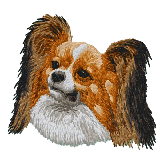 【パピヨン_1】Dog刺繍ワッペン nui tag パピヨン