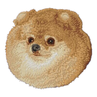 【ポメラニアン_1】Dog刺繍ワッペン nui tag ポメラニアン